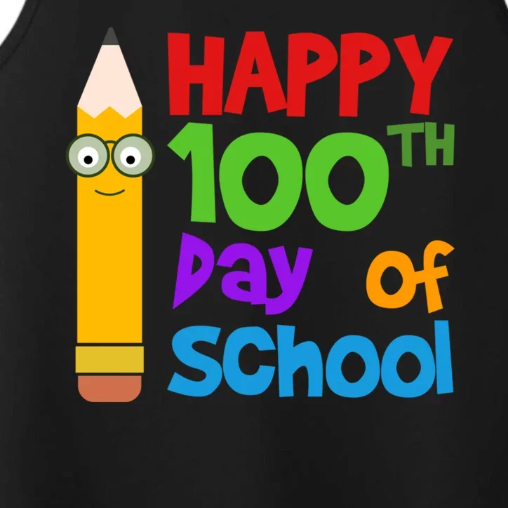 Happy 100th Day Of School Cute Performance Tank