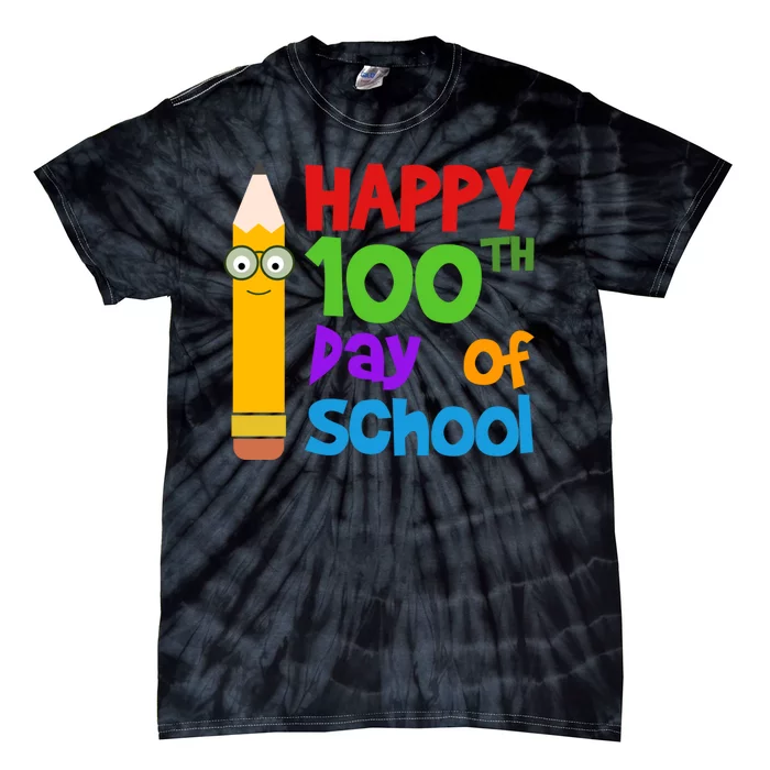 Happy 100th Day Of School Cute Tie-Dye T-Shirt