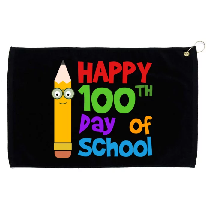 Happy 100th Day Of School Cute Grommeted Golf Towel