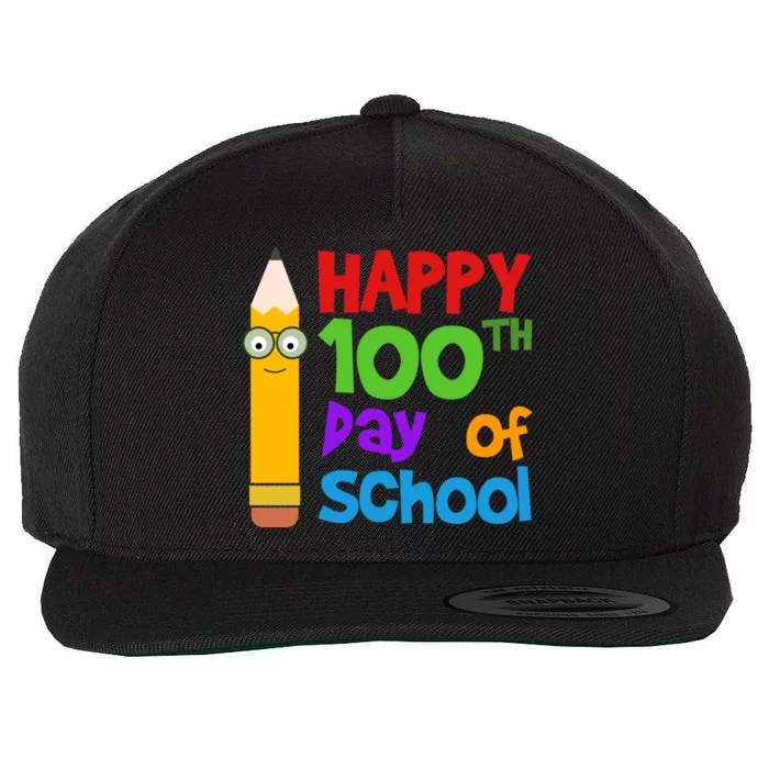 Happy 100th Day Of School Cute Wool Snapback Cap