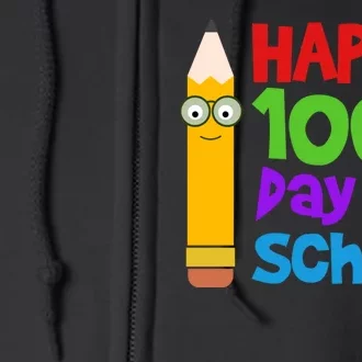 Happy 100th Day Of School Cute Full Zip Hoodie