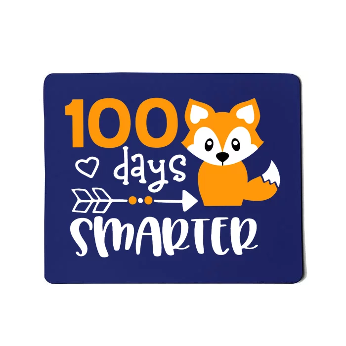 Happy 100 Days Of School Smarter Funny Cute Fox Teacher Mousepad