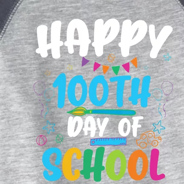 Happy 100th Day Of School For Teacher Or Child Toddler Fine Jersey T-Shirt