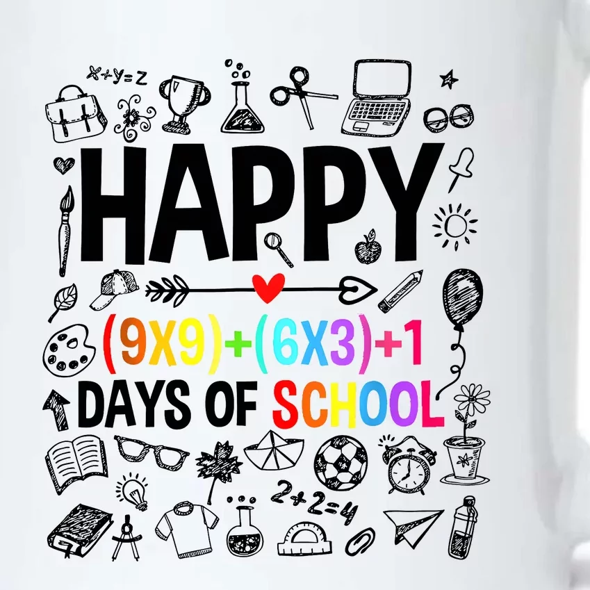 Happy 100 Days Of School Math Formula Black Color Changing Mug