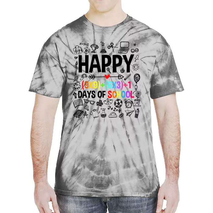 Happy 100 Days Of School Math Formula Tie-Dye T-Shirt