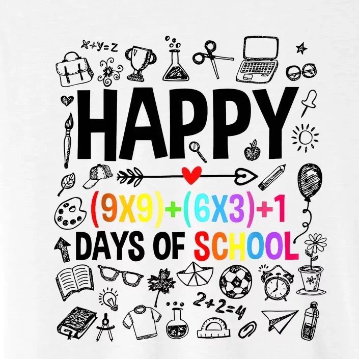 Happy 100 Days Of School Math Formula ChromaSoft Performance T-Shirt