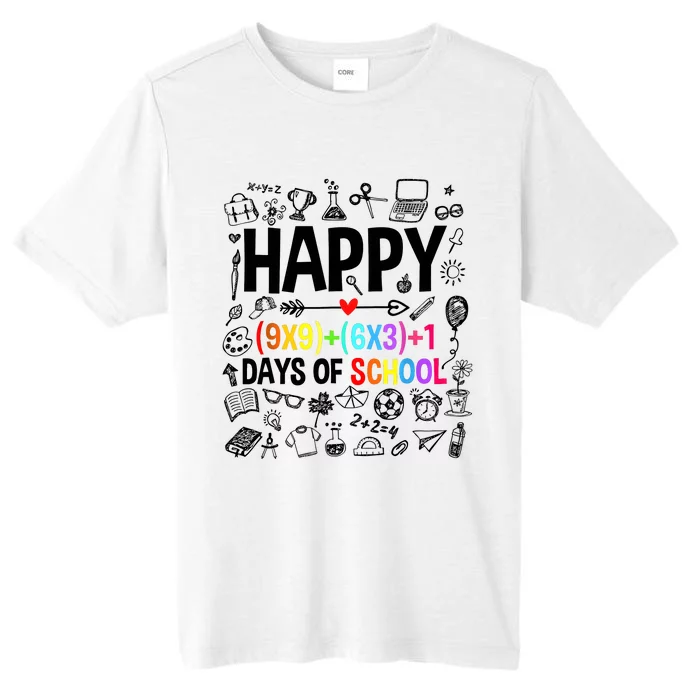 Happy 100 Days Of School Math Formula ChromaSoft Performance T-Shirt