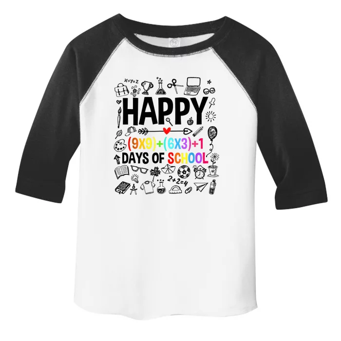 Happy 100 Days Of School Math Formula Toddler Fine Jersey T-Shirt