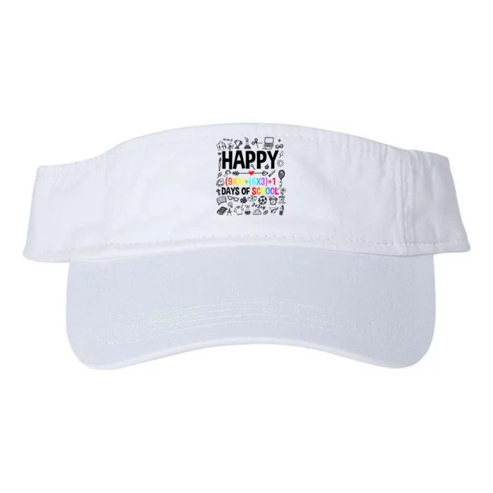 Happy 100 Days Of School Math Formula Valucap Bio-Washed Visor