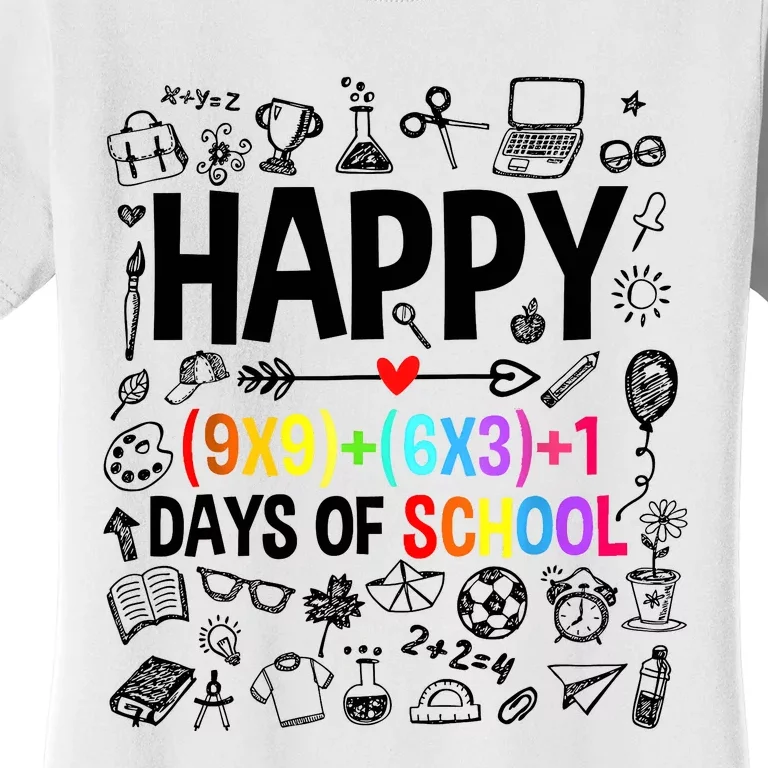 Happy 100 Days Of School Math Formula Women's T-Shirt