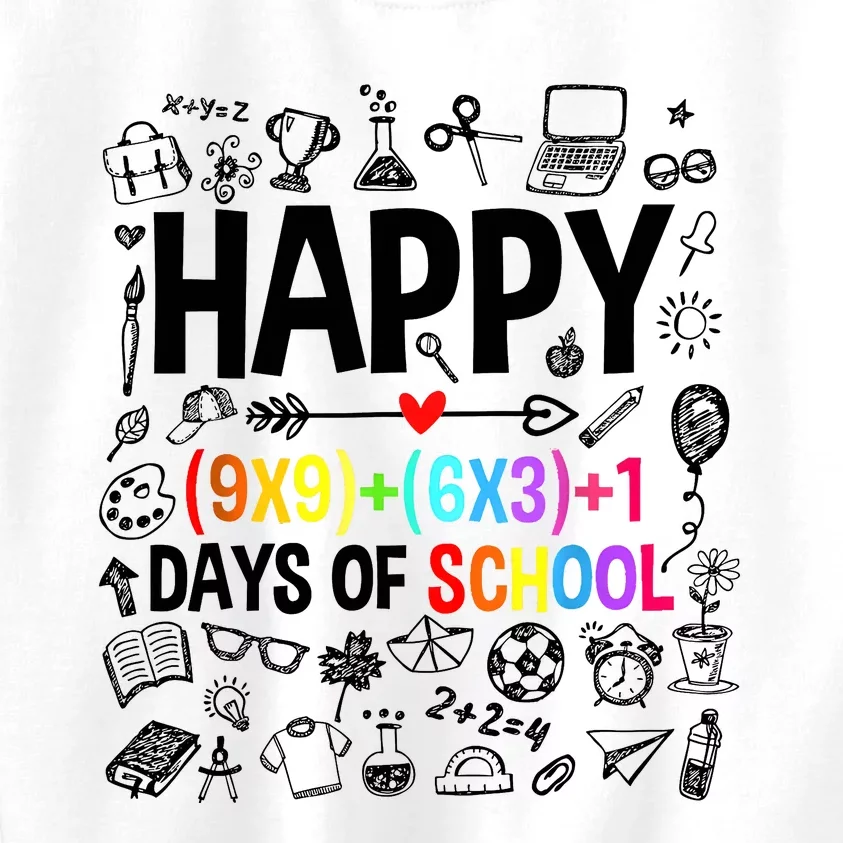 Happy 100 Days Of School Math Formula Kids Sweatshirt