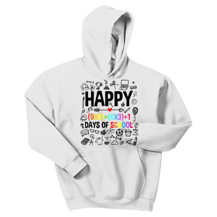 Happy 100 Days Of School Math Formula Kids Hoodie