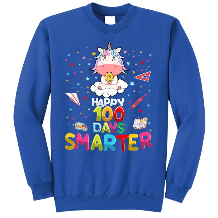 Happy 100 Days Smarter Gift Cute Unicorn Gift Cute Gift Sweatshirt