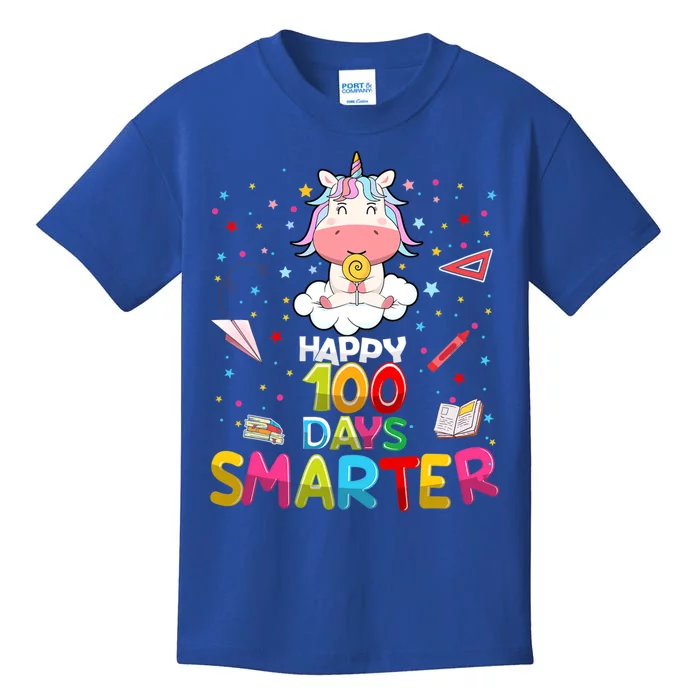 Happy 100 Days Smarter Gift Cute Unicorn Gift Cute Gift Kids T-Shirt