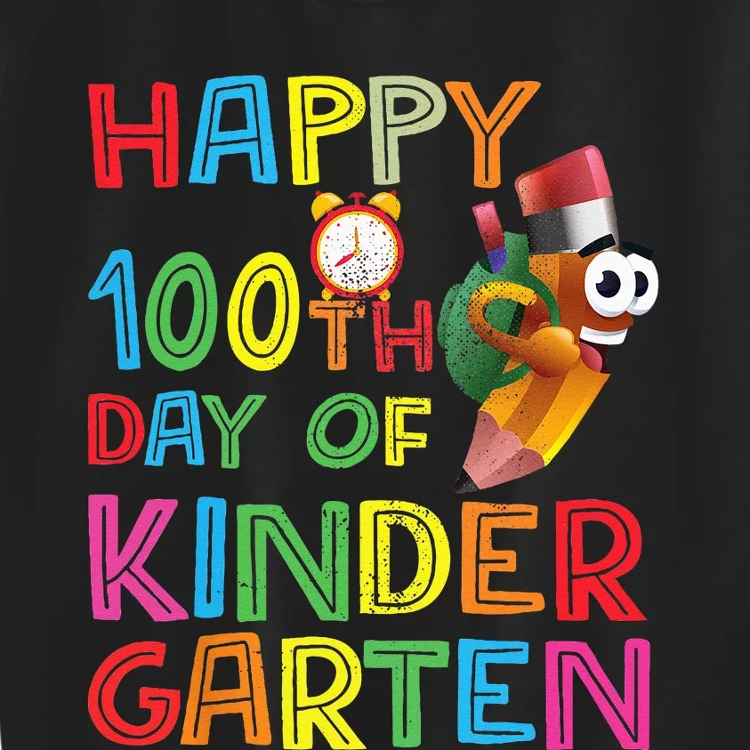 Happy 100 Days Kindergarten School Teacher Student 100th Day Kids Sweatshirt