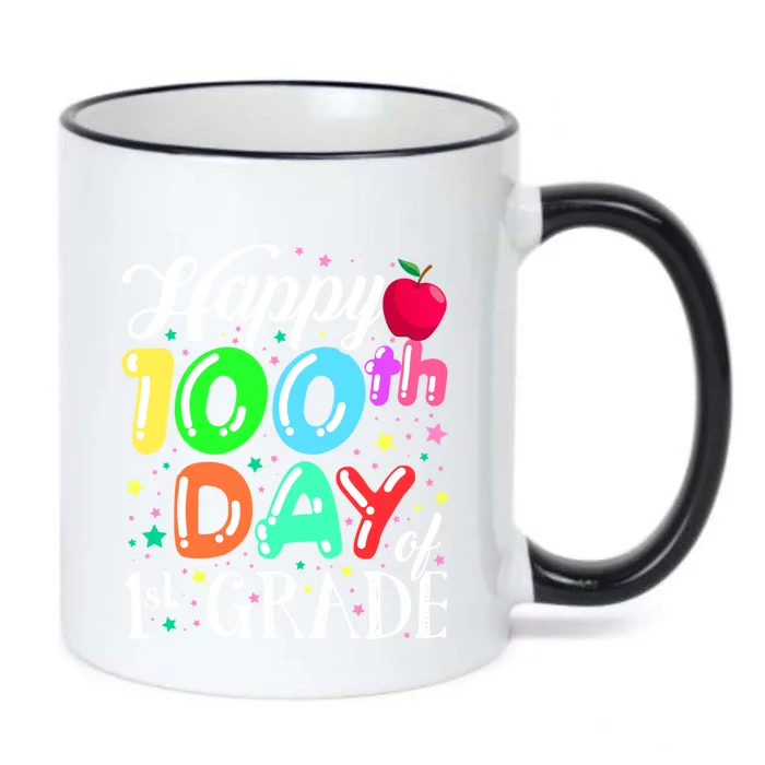 Happy 100Th Day Of First Grade Teacher Or Gift Black Color Changing Mug