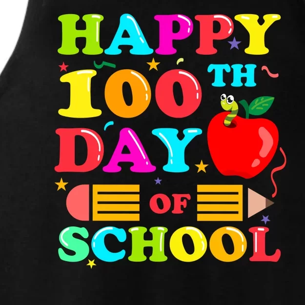 Happy 100th Days Of School Celebration Ladies Tri-Blend Wicking Tank