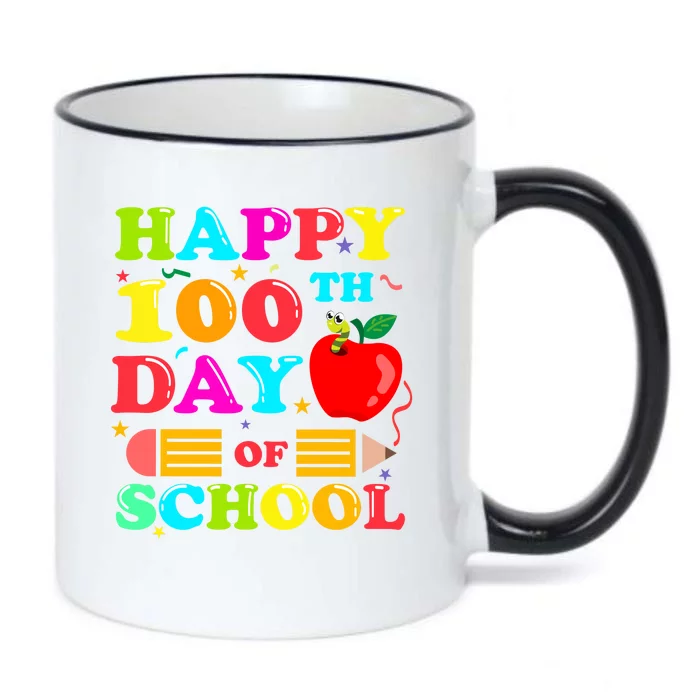 Happy 100th Days Of School Celebration Black Color Changing Mug