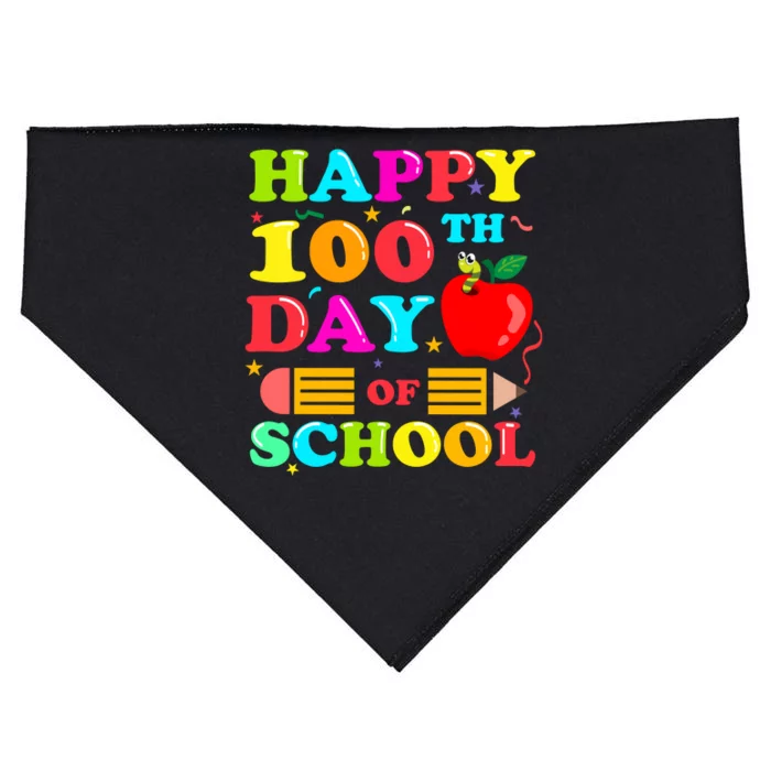 Happy 100th Days Of School Celebration USA-Made Doggie Bandana