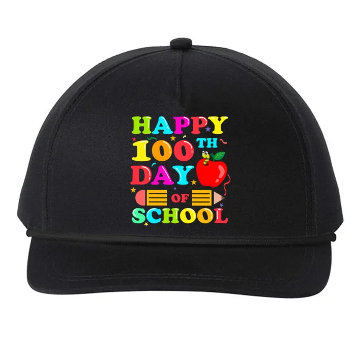 Happy 100th Days Of School Celebration Snapback Five-Panel Rope Hat