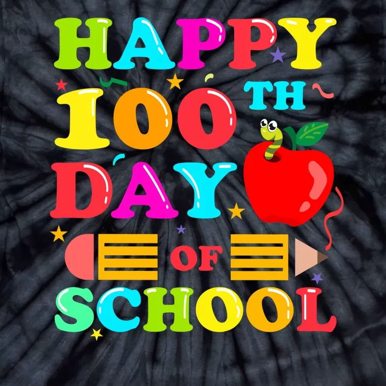 Happy 100th Days Of School Celebration Tie-Dye T-Shirt