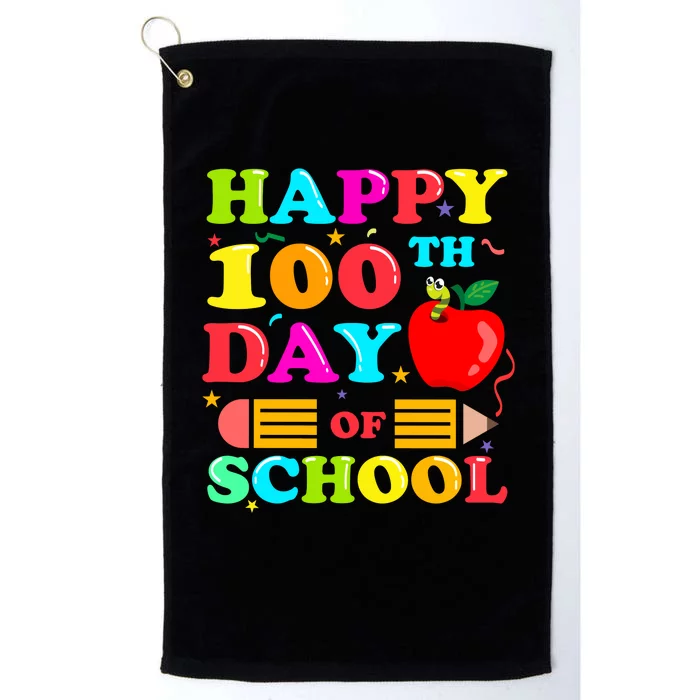 Happy 100th Days Of School Celebration Platinum Collection Golf Towel