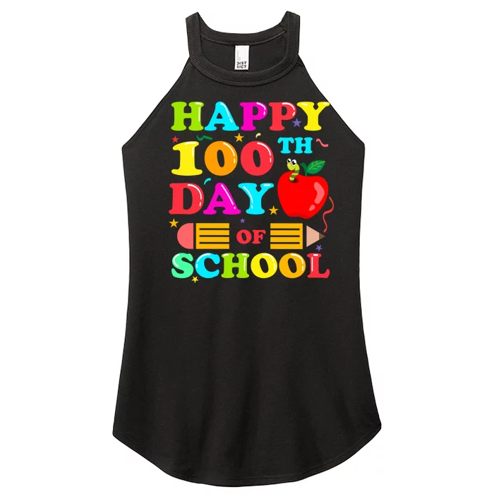 Happy 100th Days Of School Celebration Women’s Perfect Tri Rocker Tank