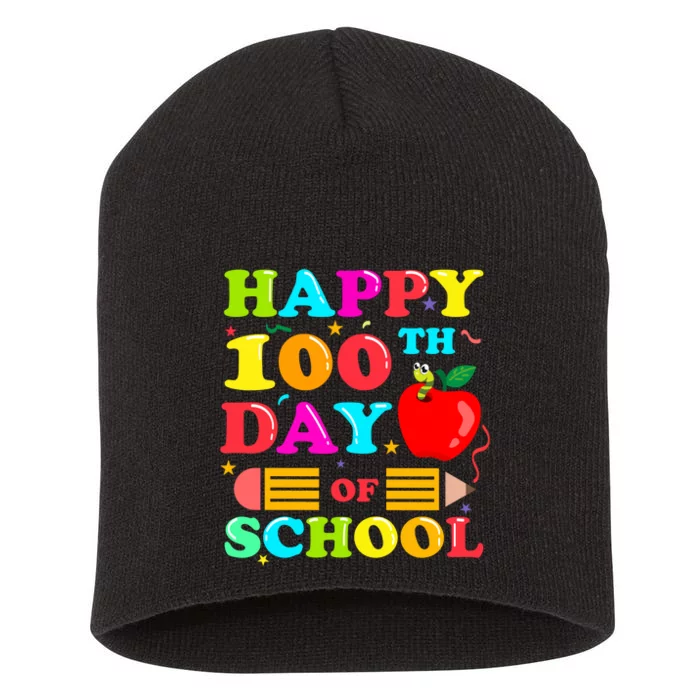 Happy 100th Days Of School Celebration Short Acrylic Beanie