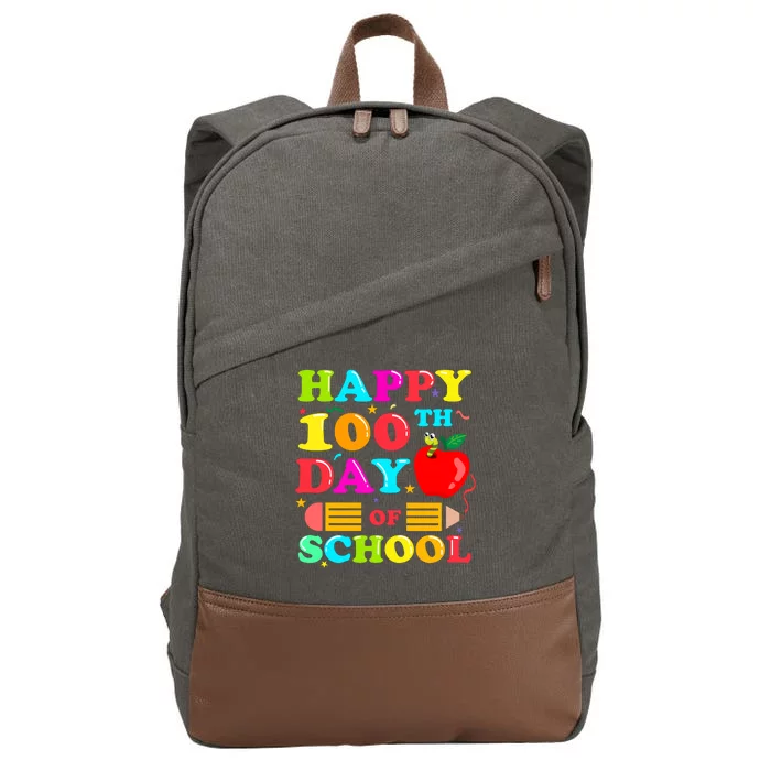 Happy 100th Days Of School Celebration Cotton Canvas Backpack