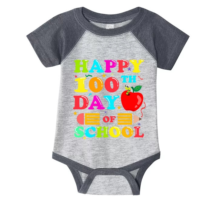 Happy 100th Days Of School Celebration Infant Baby Jersey Bodysuit