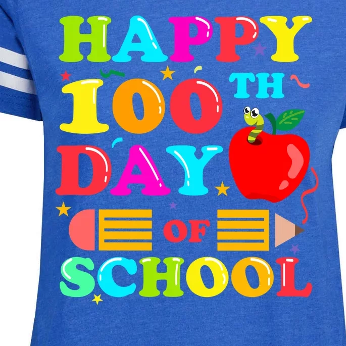 Happy 100th Days Of School Celebration Enza Ladies Jersey Football T-Shirt