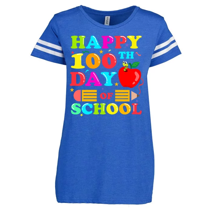 Happy 100th Days Of School Celebration Enza Ladies Jersey Football T-Shirt