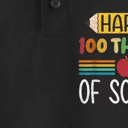 Happy 100th Day Of School Teachers Child Happy 100 Days Dry Zone Grid Performance Polo