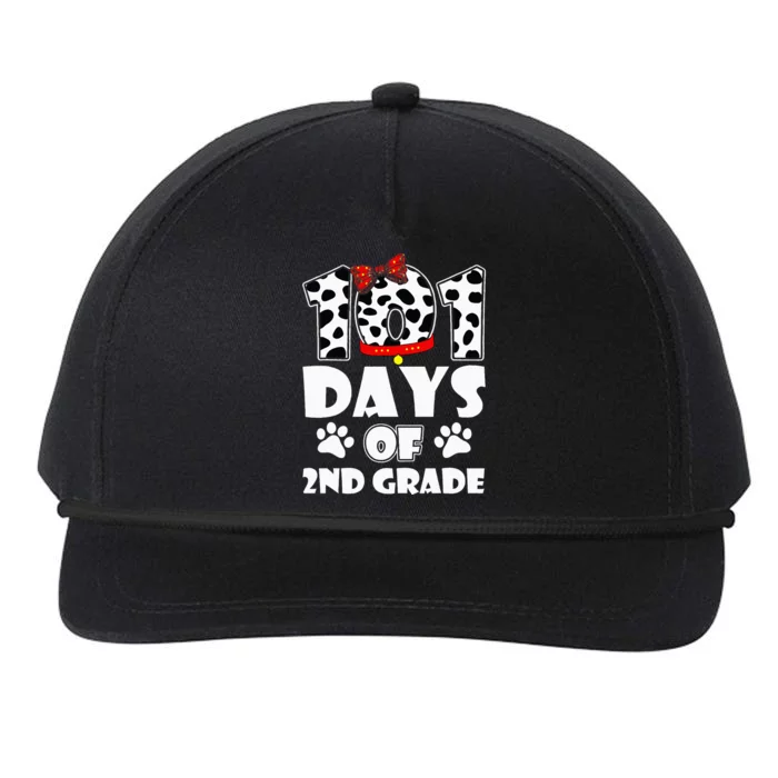 Happy 101 Days 2nd Grade Dog 100th Days Smarter Student Snapback Five-Panel Rope Hat