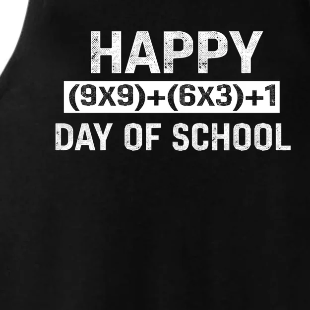 Happy 100 Day Of School Funny Math Formula 100 Days Student Gift Ladies Tri-Blend Wicking Tank