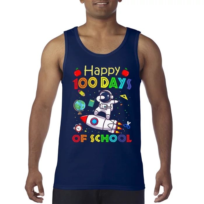 Happy 100 Days Of School Astronaut Outer Space Child Tank Top