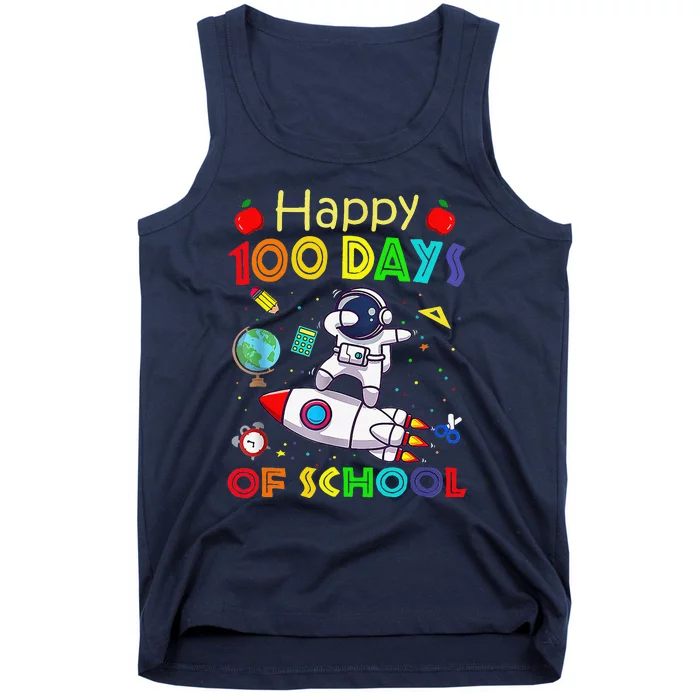 Happy 100 Days Of School Astronaut Outer Space Child Tank Top