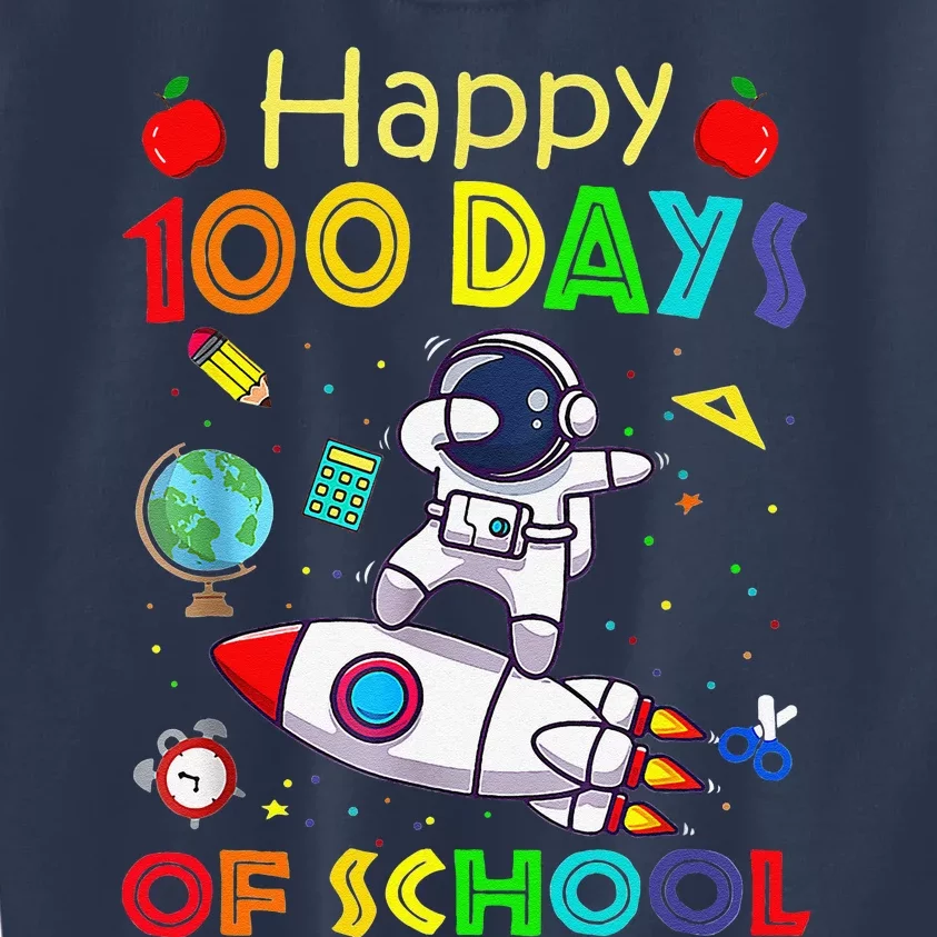 Happy 100 Days Of School Astronaut Outer Space Child Kids Sweatshirt