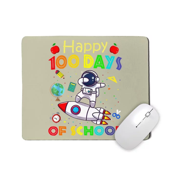 Happy 100 Days Of School Astronaut Outer Space Child Mousepad