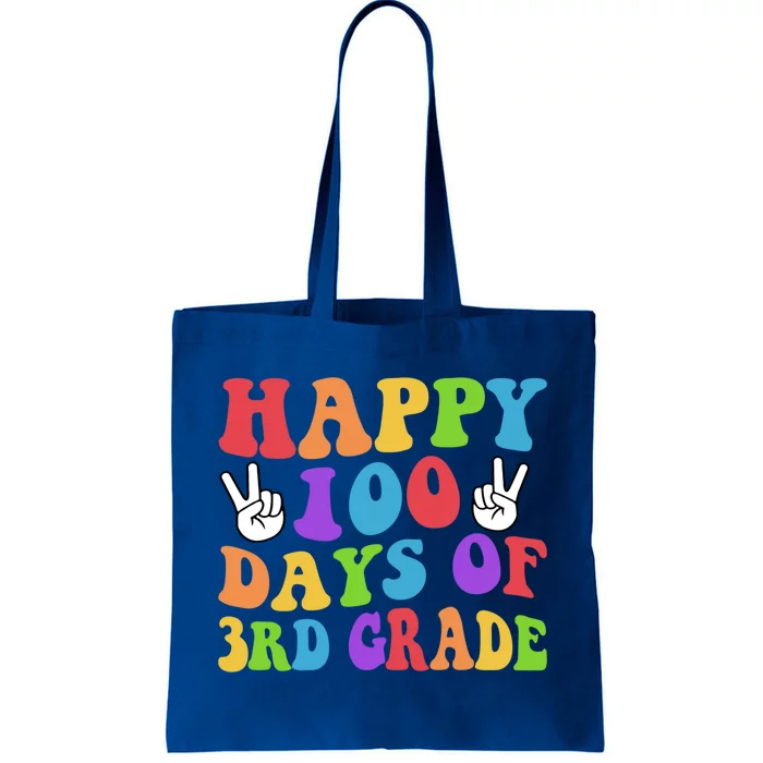 Happy 100 Days Of 3rd Grade 100 Days Of School Smarter Retro Great Gift Tote Bag