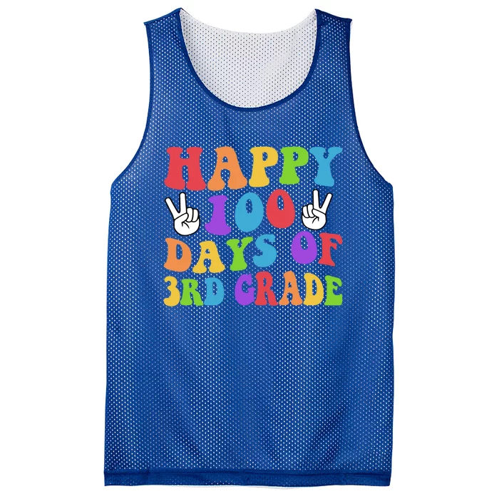 Happy 100 Days Of 3rd Grade 100 Days Of School Smarter Retro Great Gift Mesh Reversible Basketball Jersey Tank