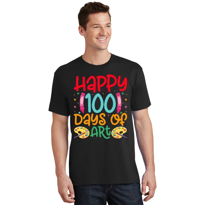 Happy 100 Days Of Art School Teachers T-Shirt