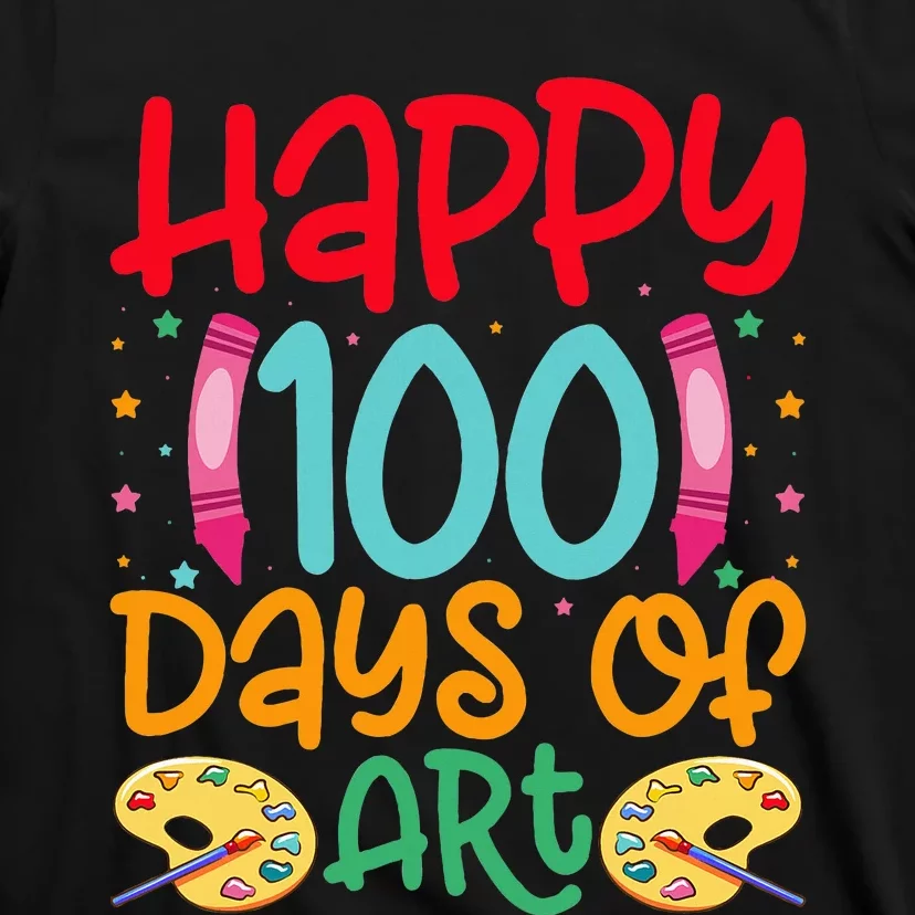 Happy 100 Days Of Art School Teachers T-Shirt