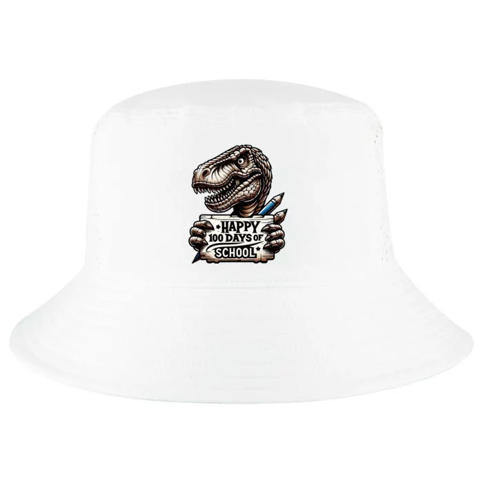 Happy 100 Days Of School Scary Funny Trex For Teachers Cool Comfort Performance Bucket Hat