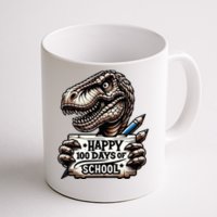 Happy 100 Days Of School Scary Funny Trex For Teachers Coffee Mug