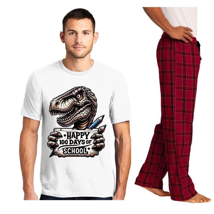 Happy 100 Days Of School Scary Funny Trex For Teachers Pajama Set