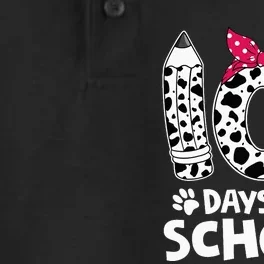 Happy 101 Days Of School Funny Student Teacher Dry Zone Grid Performance Polo