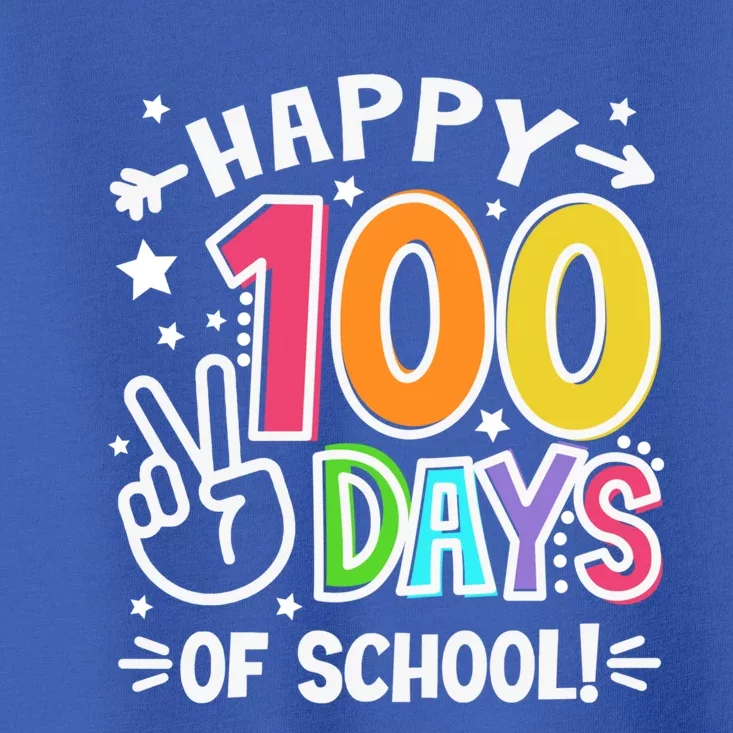 Happy 100 Days Of School 100 Days Brighter Smarter Gift Toddler T-Shirt