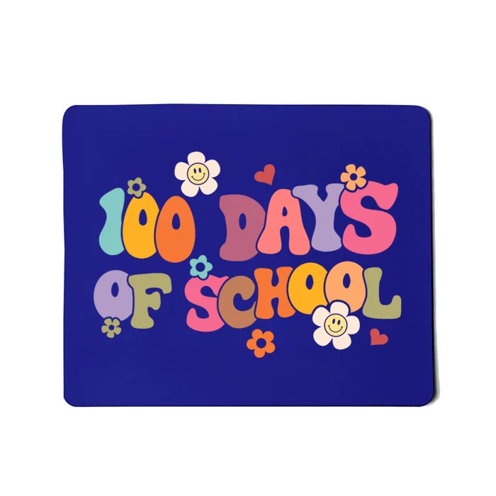 Happy 100 Days Of School 100 Days Smarter Brighter Groovy Gift Mousepad