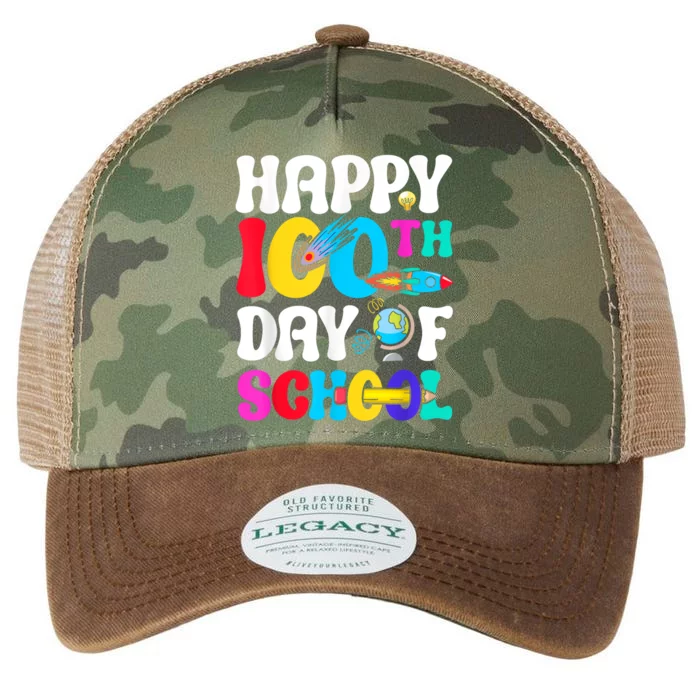 Happy 100th Day Of School 2024 100 Day Of School Legacy Tie Dye Trucker Hat